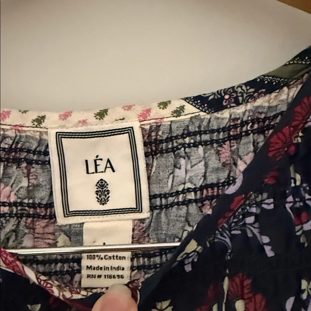 LÉA Floral Striped Ruffle Dress - Picture 9 of 11